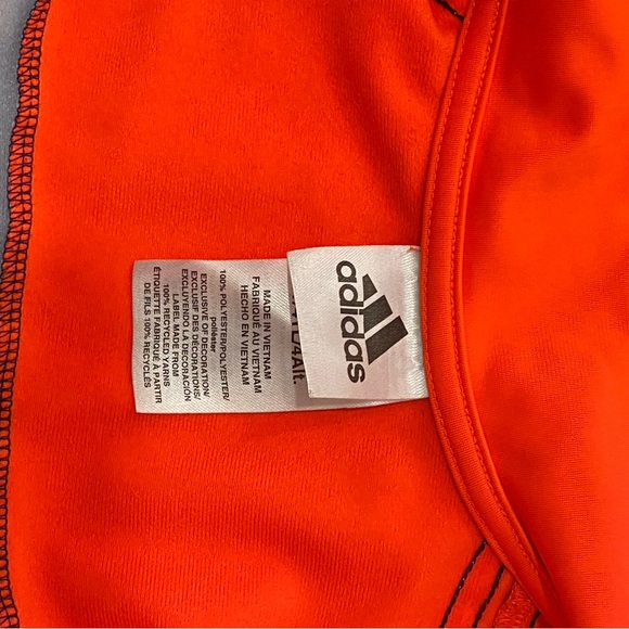 (SOLD) Adidas Youth  windbreaker Running sports Jacket in Orange, Gray, and Navy - Picture 4 of 5